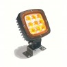 Phare de travail carré à 9 Leds éclairage orange
