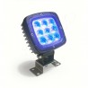Phare de travail carré à 9 Leds éclairage bleu